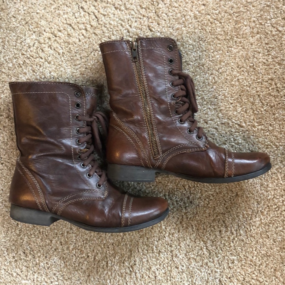 Steve Madden Brown Lace Up Boots